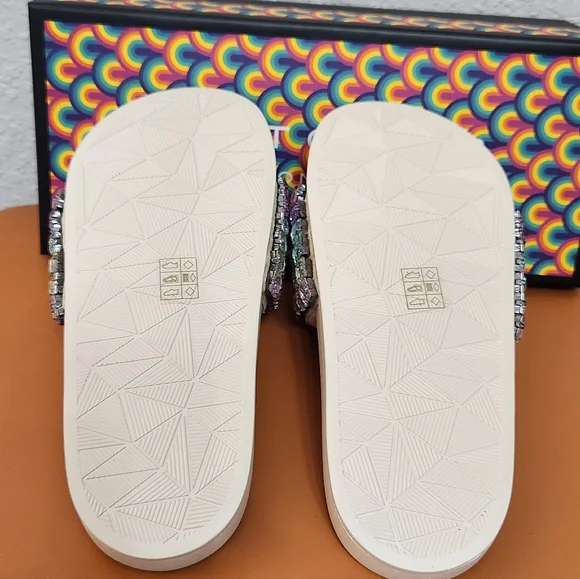 Kurt Geiger Women's Sparkling Multicolor Slide Sandals - Picture 3 of 4